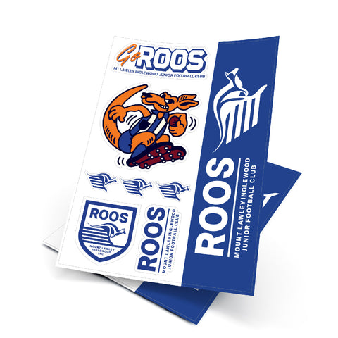 Roos JFC Bumper Sticker Sheet Set